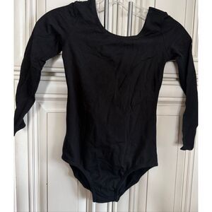 Stelle Girls Long Sleeve Cotton Dance Gymnastics Ballet Leotards Black Size 8Y